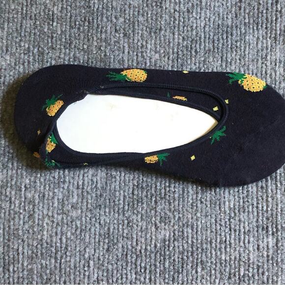 J.Crew Women's Ankle Pineapple Print No Show Socks - Picture 6 of 12